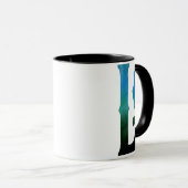 LIAM -L – ブルース/ブラック マグカップ (正面右)