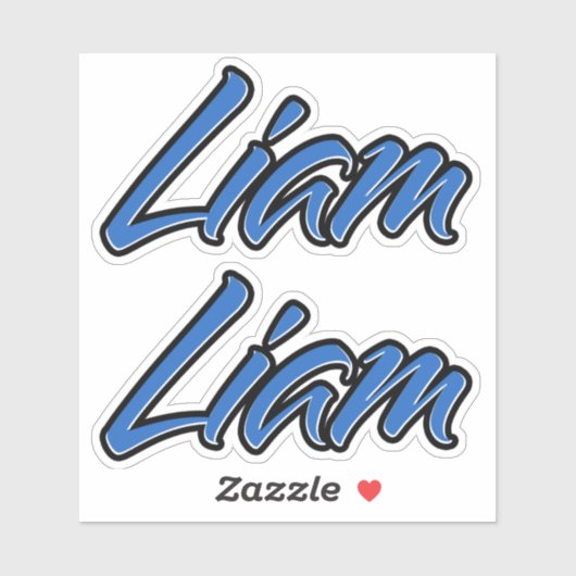 Liam Name blue Aufkleber Sticker Stickerset シール (シート)