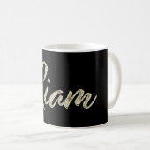 Liam Name whitegold Tasse Teetasse Kaffeetasse コーヒーマグカップ (正面右)