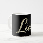 Liam Name whitegold Tasse Teetasse Kaffeetasse コーヒーマグカップ (正面左)