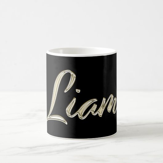 Liam Name whitegold Tasse Teetasse Kaffeetasse コーヒーマグカップ (中央)