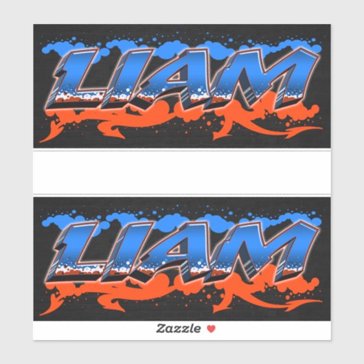Liam Vorname Name Graffiti Aufkleber Sticker シール (シート)