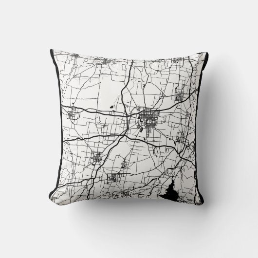 Liaocheng China City Map クッション (正面)