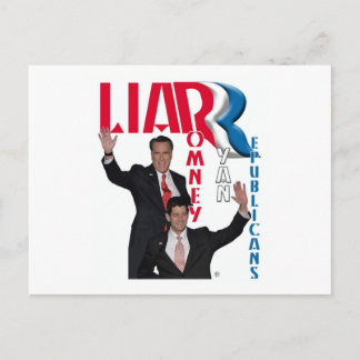 Liar – ミットロムニー&ポール・ライアン ポストカード