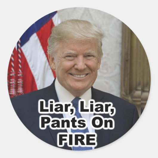 LIAR, LIAR, PANTS on FIRE公式トランプポートレート ラウンドシール (正面)