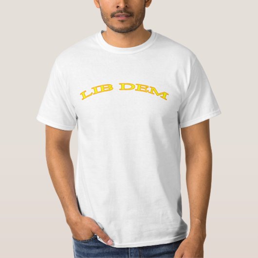 Lib Dem (自由主義のDemocratal)パーティー値Tシャツ Tシャツ (正面)
