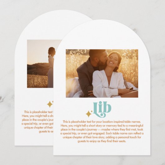 Lib Table Number 招待状 (正面/裏面)