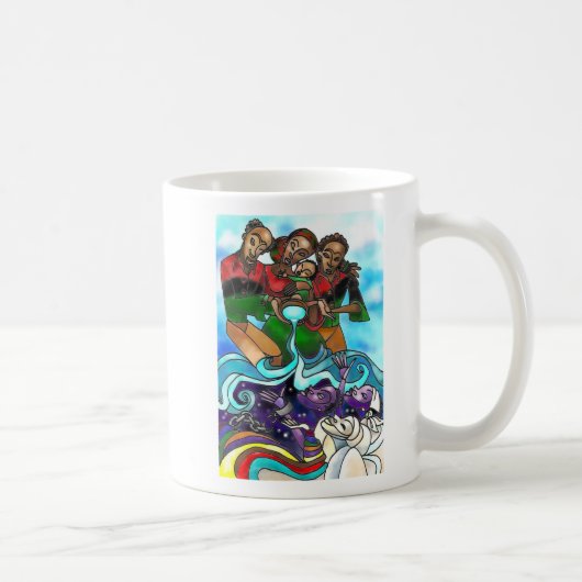 「Libation」の陶磁器のマグ コーヒーマグカップ (右)