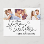 Libationsお祝い写真結婚式Save the Date 案内ポストカード (正面)