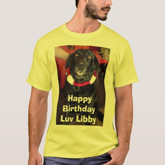 Libby、幸せなBirthdayLuv Libby Tシャツ (正面)
