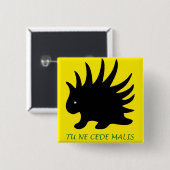 Liberal Porcupine Button- M4 缶バッジ (正面&裏面)