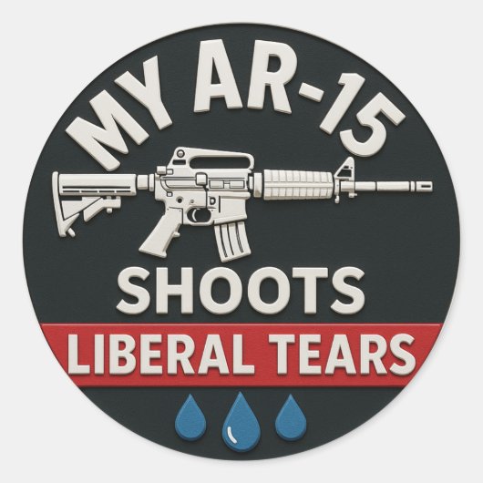 LIBERAL TEARS STICKERS ラウンドシール (正面)