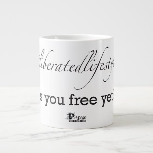 #LiberatedLifestyleマグ ジャンボコーヒーマグカップ (正面)