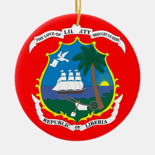 LIBERIA*-陶磁器のクリスマスオーナメント セラミックオーナメント (正面)