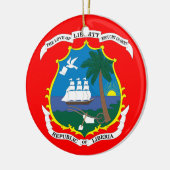 LIBERIA*-陶磁器のクリスマスオーナメント セラミックオーナメント (左)