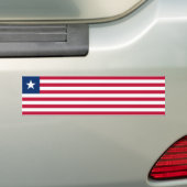 Liberia Flag バンパーステッカー (車上)