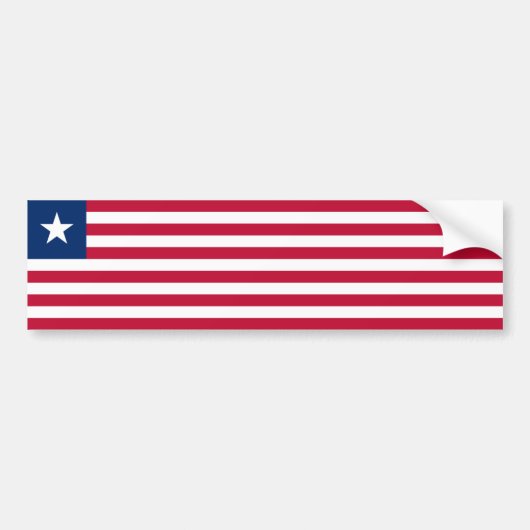 Liberia Flag バンパーステッカー (正面)
