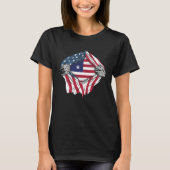 Liberian Blood Inside Me  Liberia Flag Tシャツ (正面)