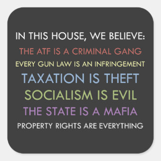 Libertarian Weステッ信じク スクエアシール