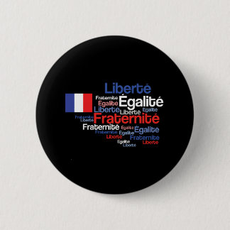 Liberté、ÉgalitéのFraternitéのフランスのな国民のモットー 缶バッジ