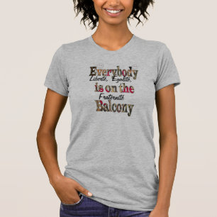Liberte Egalite Fratenite、E-体オンザバルコニー Tシャツ