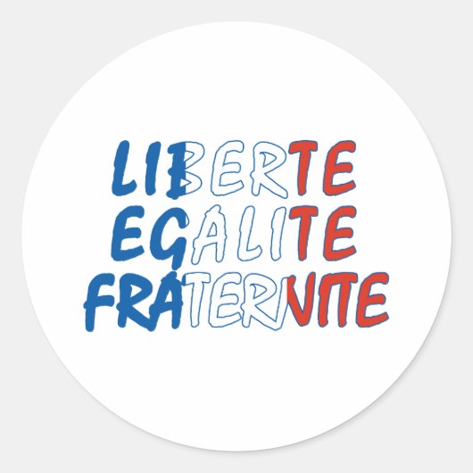 Liberte Egalite Fraterniteプロダクト ラウンドシール (正面)