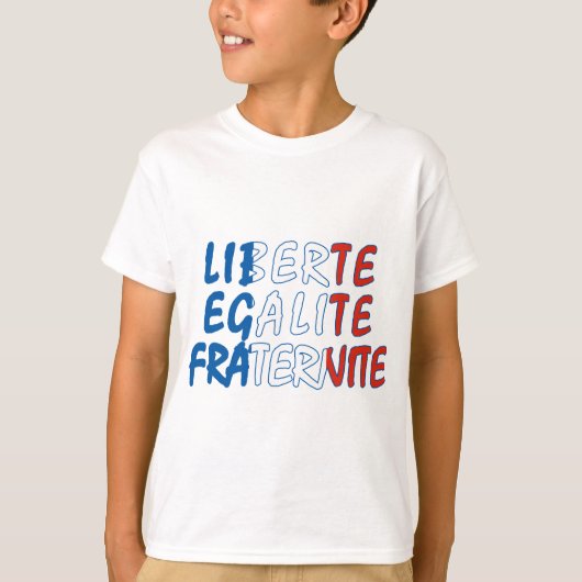 Liberte Egalite Fraterniteプロダクト Tシャツ (正面)