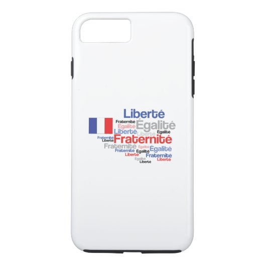 Liberté、Égalité、Fraternité -フランスのなモットーの旗 Case-Mate iPhoneケース (裏面)