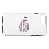 Liberté、Égalité、Fraternité -フランスのなモットーの旗 Case-Mate iPhoneケース (裏面(横))