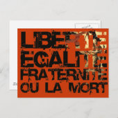 Liberte Egalite Fraternite:フランスの革命 ポストカード (正面/裏面)
