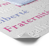 Liberte, Egalite, Fraternite フランスの Liberty Poster ポスター (角)