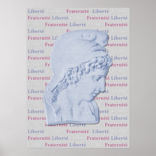 Liberte, Egalite, Fraternite フランスの Liberty Poster ポスター (正面)