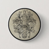 Liberte、Egalite、Fraternite 缶バッジ (正面)