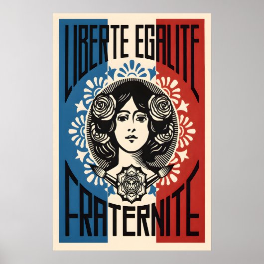 Liberte Egalite Fraternite Reproduction Poster ポスター (正面)