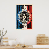 Liberte Egalite Fraternite Reproduction Poster ポスター (キッチン)