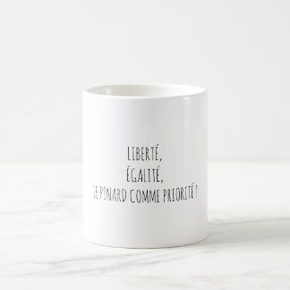 Liberté Égalité Pinard Apéro Citation Drôle コーヒーマグカップ