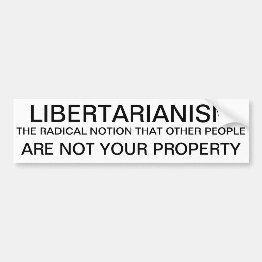 libertrianism バンパーステッカー (正面)