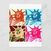 Libertyニューヨークシティポップアートの女性 ポストカード (正面)
