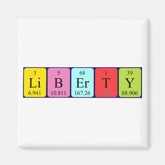 Liberty周期表名磁石 マグネット (正面)