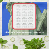Liberty 1776–2026 USA Anniversary Calendar キッチンタオル (折り畳み)