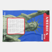 Liberty 1776–2026 USA Anniversary Calendar キッチンタオル (横)