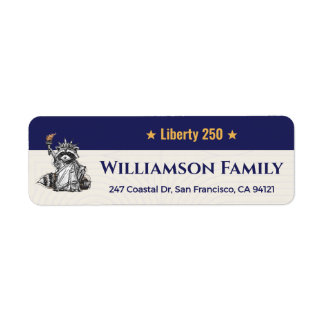 Liberty 250 Raccoon Patriotic Family Return ラベル