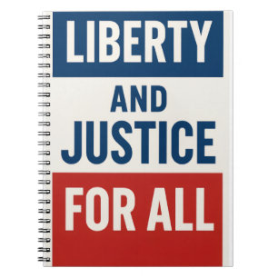 Liberty and Justice For All – 迫力あるミニマリスト ノートブック