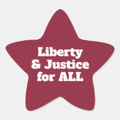 Liberty and Justice for All America 250th Red 星シール (正面)