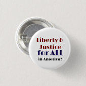 Liberty and Justice for All in America 缶バッジ (正面&裏面)