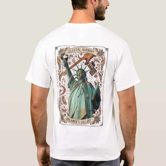 Liberty | Artistic Statue & Dreamer’s Lullaby Grap Tシャツ (裏面)
