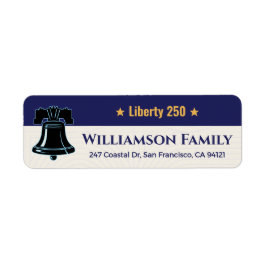 Liberty Bell 250 Patriotic Family Address Design ラベル