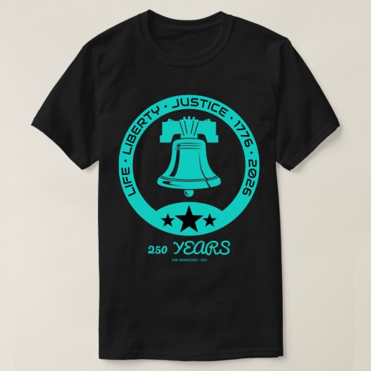Liberty Bell 250-Year Emblem, 1776–2026 Edition US Tシャツ (デザイン正面)