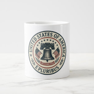 Liberty Bell Seal —ヴィンテージ「E Ploribus Unum」 ジャンボコーヒーマグカップ
