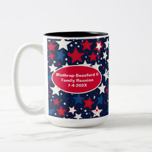Liberty Brew: 7月4日Independence Dayパーティーマグカップ ツートーンマグカップ